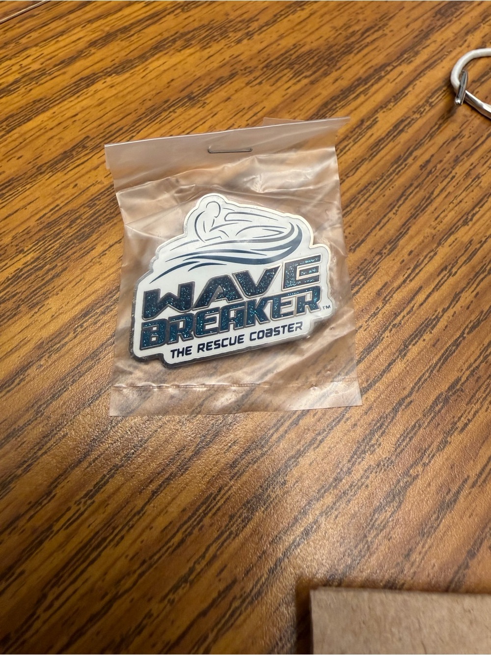 Wave Breaker The Rescue Coaster Metal Pin - Navy & White